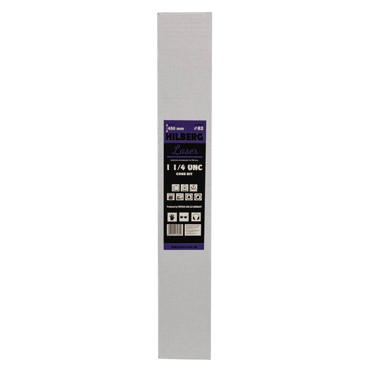 Коронка алмазная 82*450 Hilberg Laser 1 1/4 UNC